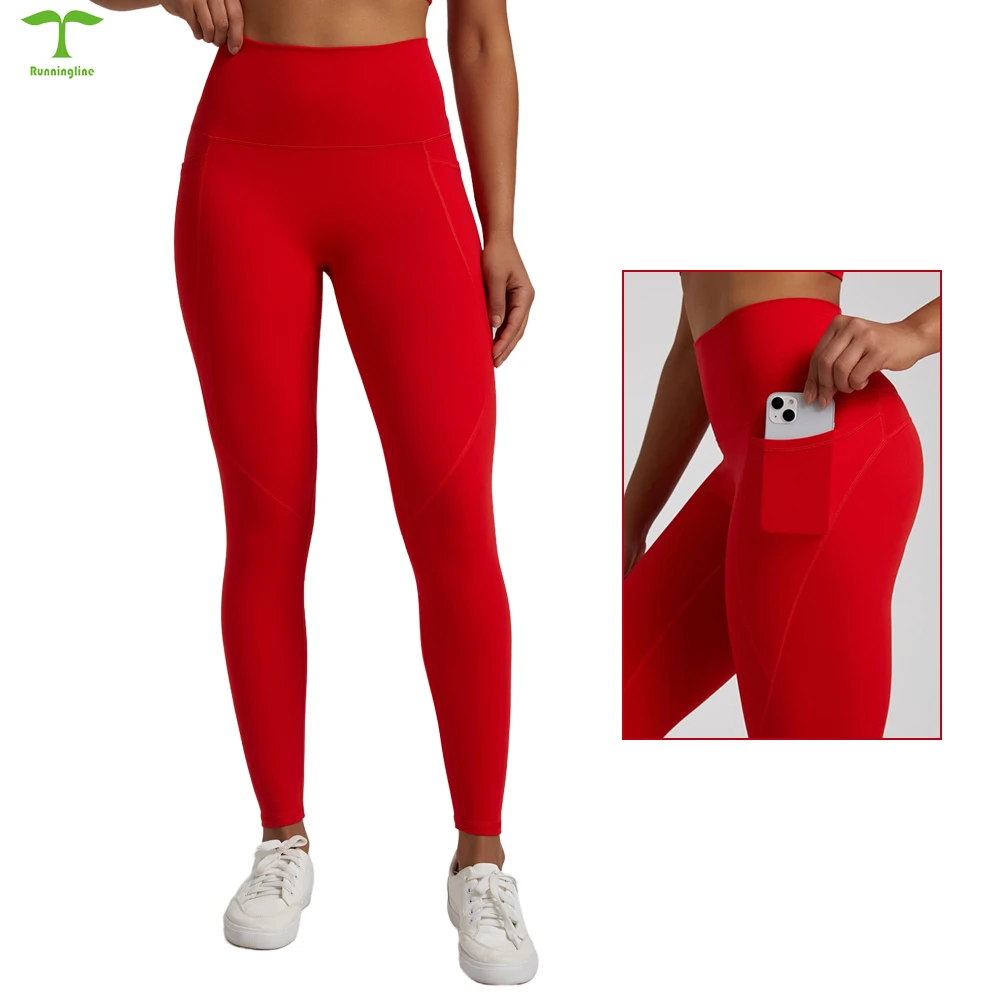 Great Sales Durable Absorb Sweat Multi-Pocket Trousers Quick-Dry Workout Leggings Butt Lift Yoga Pants