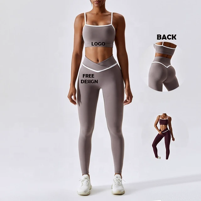 Yoga Clothing Sets Women High Waist Leggings and Top Seamless Tracksuit Fitness Workout Outfits Gym Sports Wear Two Piece Set