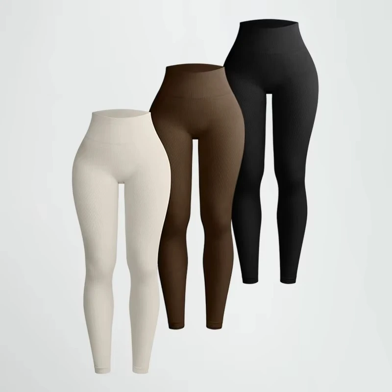 Latest Design High Waist Summer Solid Yoga Leggings Women's Light Weight Breathable High Quality Wholesale