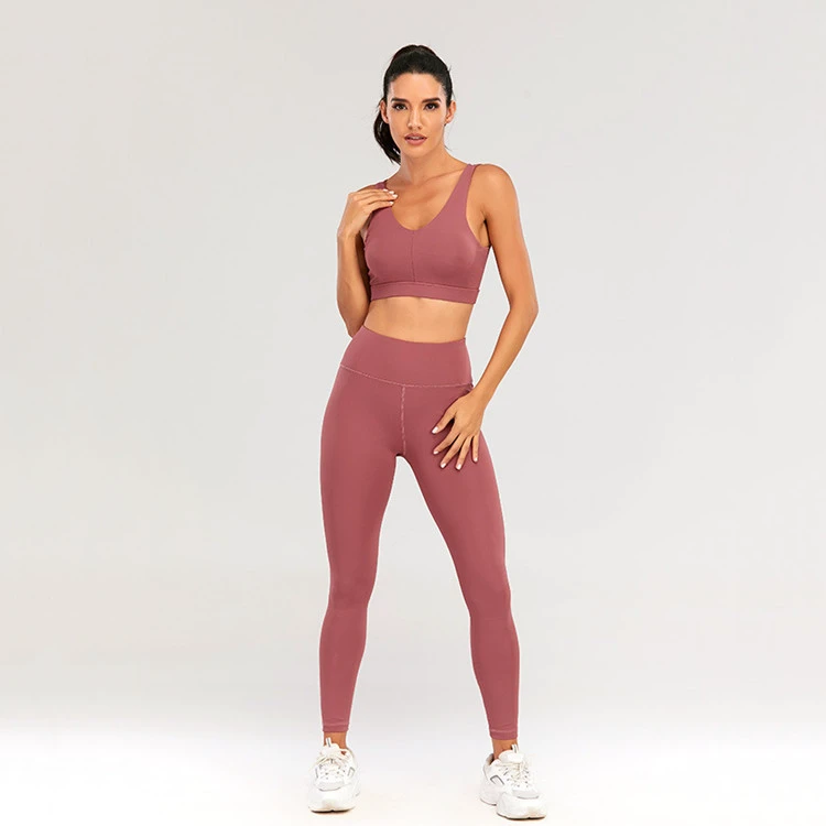 TIMETEX Hot Sale Women Yoga Sport Bra Set High Waist Fitness Workout Clothing Two Piece Yoga Sets