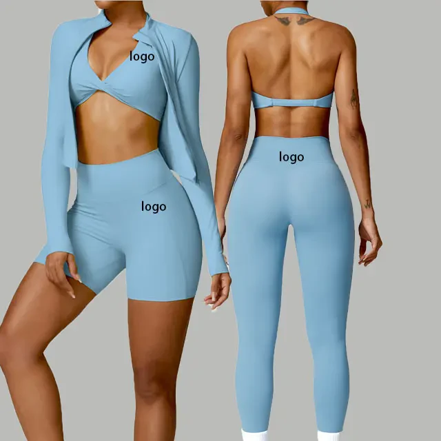 P616 Wholesale Fitness Clothing Woman 2024 Seamless Short Yoga Gym Activewear Set 2 Piece Short Gym Fitness Sets
