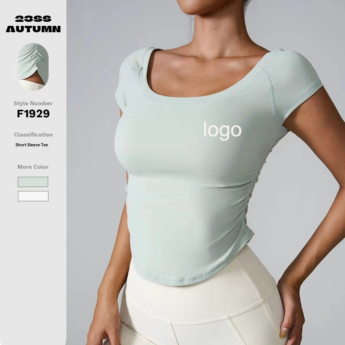 INS Tight-Fit for Solid Quick-Drying Short-Sleeve Sports Running Training Yoga Wear Women's Simple Thin Bare-Feel Top