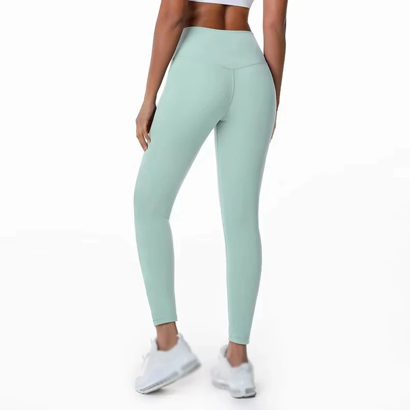 Women's High Waist Yoga Leggings Full Length Tight Elastic Polyester/Cotton Four-Way Stretch Breathable Eco-Friendly Waterproof
