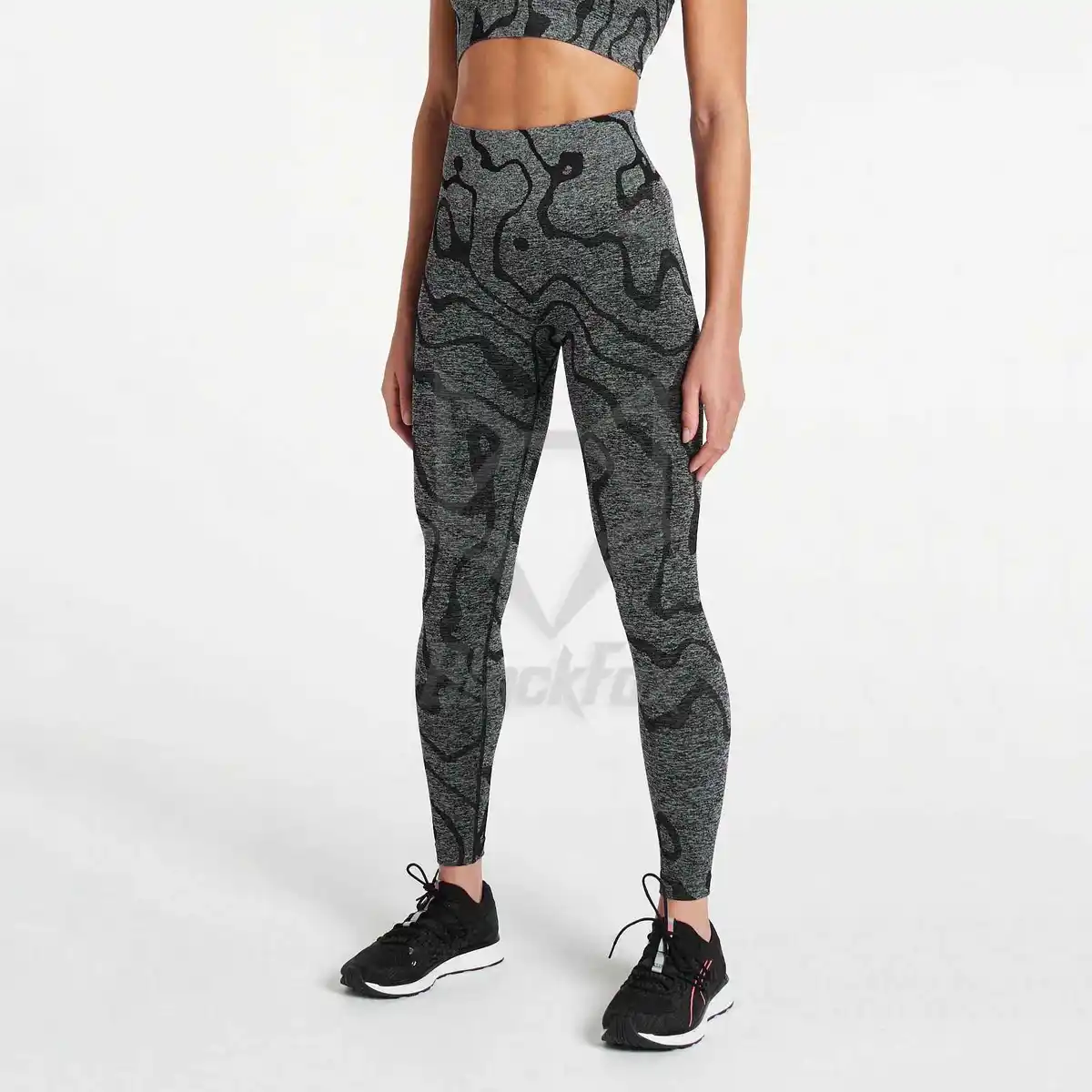 High Waist Printed Yoga Leggings Full Length Sporty Stretch Breathable Compression Women's Workout Wear
