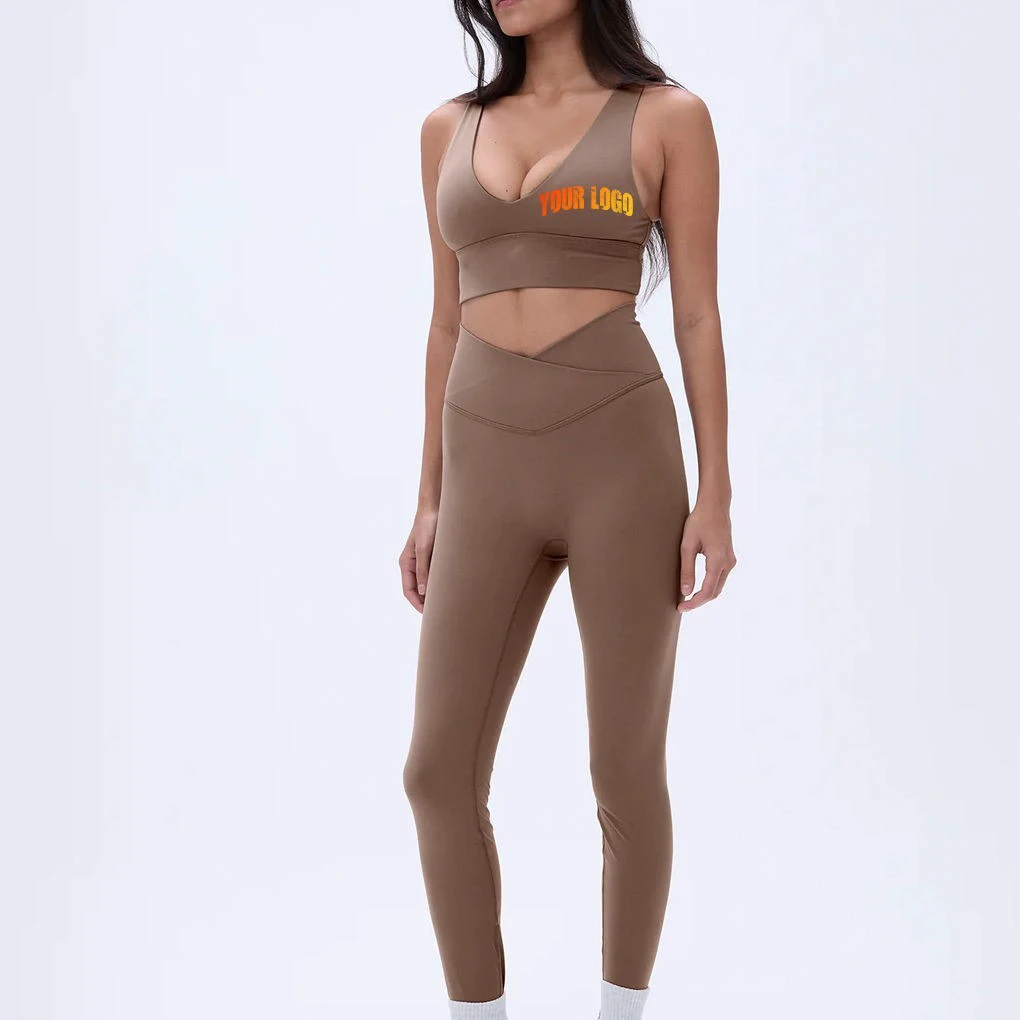 Top Trending Fitness Bra & Leggings Yoga Set for Women New Arrival Fashionable Yoga Set Custom Logo Yoga Set
