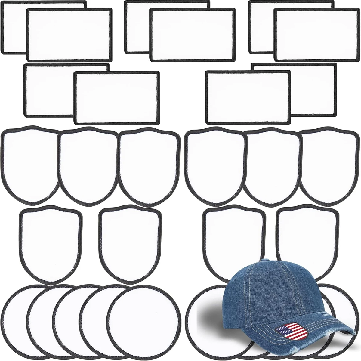 Customizable 3D Embroidered Patches Blank Sublimation Chenille Patch in Heart Flower Design Iron-On Style for Hat Accessory