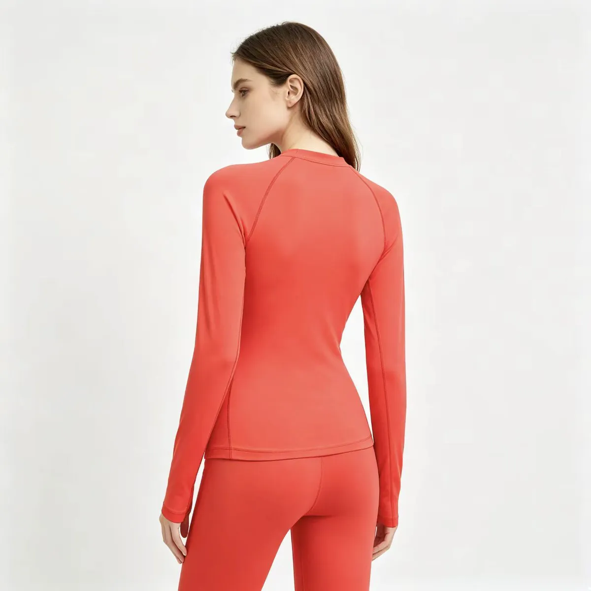 Women's Long Sleeve Nylon Rash Guard Shirts with Sun Protection Breathable & Quick Dry for Hiking Fishing Workout Yoga & Pilates