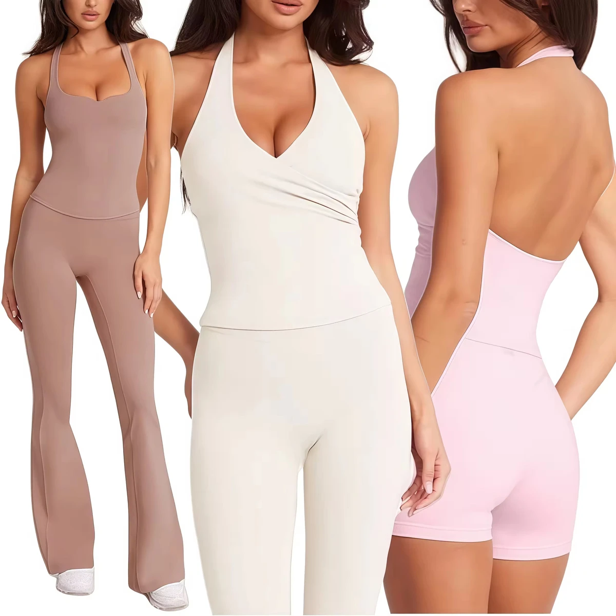 Bnice 2602 Hot Sale New Color Women Lightweight Gym Set Running Naked Feeling Workout Suits Fitness Yoga Wear 5 Piece Sports Set