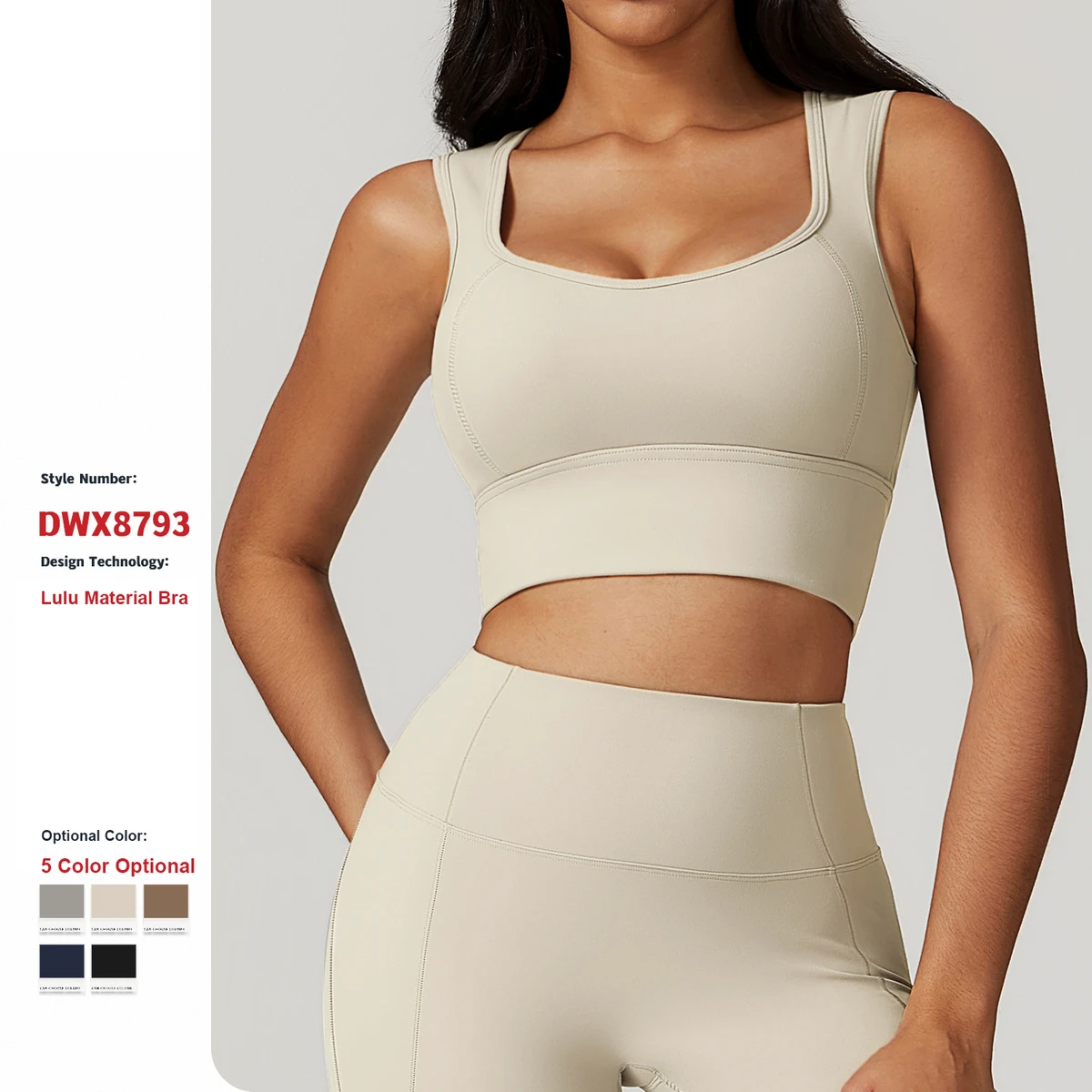 Wholesale Custom Logo High Support Backless One-Piece Gym Fitness Vest Women'S Shockproof Gathered Yoga Bra Running Sports Bra