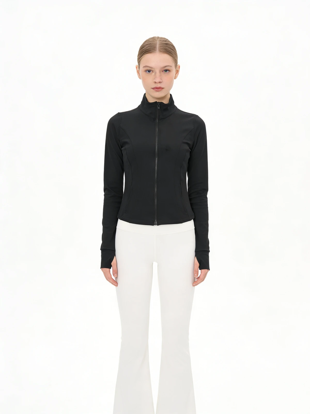 Latest Design Yoga Jacket High Quality Gym Clothing Women Unisex Skinny Fit Long Sleeve Full Zip Lightweight Breathable