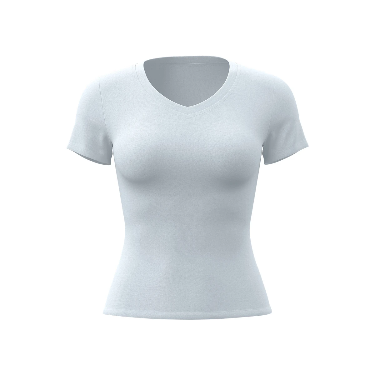 JYMD170/New Arrival Peach-Color Solid Basic V-Neck Short-Sleeve Spandex/Polyester Breathable Slim-Fit Yoga Top Sports Fitness