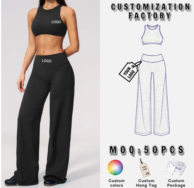 Custom Wholesale Plus Size Yoga Gym Wear Quality Recycled Yoga Set Gym For Women Four-Way Wtretch New Design Sexy Backless