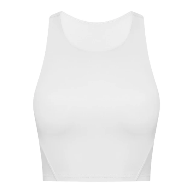 Popular Round Neck Yoga Vest with Chest Pad Naked Feel Tight High Stretch Sports Workout Top Women