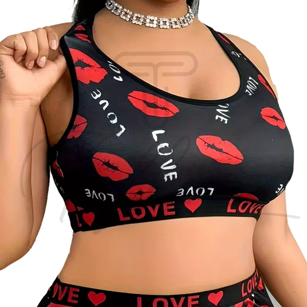 Best Selling Good Quality Women's High Support Yoga Sports Bra Lightweight Racerback Front Logo Valentine's Day Special