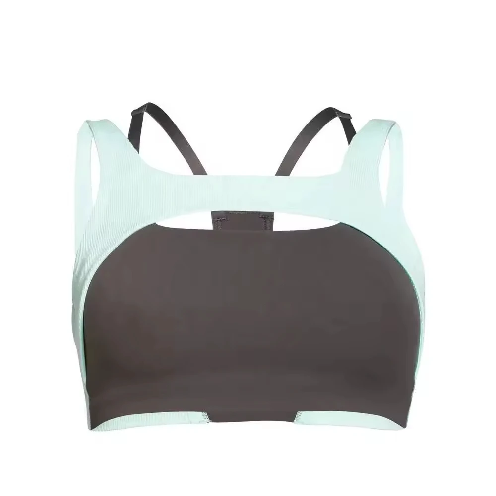 High Support Plus Size Sports Bra for Running Yoga & Gym Workouts-Breathable Moisture-Wicking Fabric with Front Logo