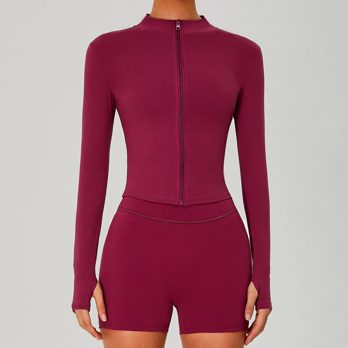 New Stand Quick Dry Tight Woman'S Sports Jackets Yoga Gym Slim Fit Running Tops