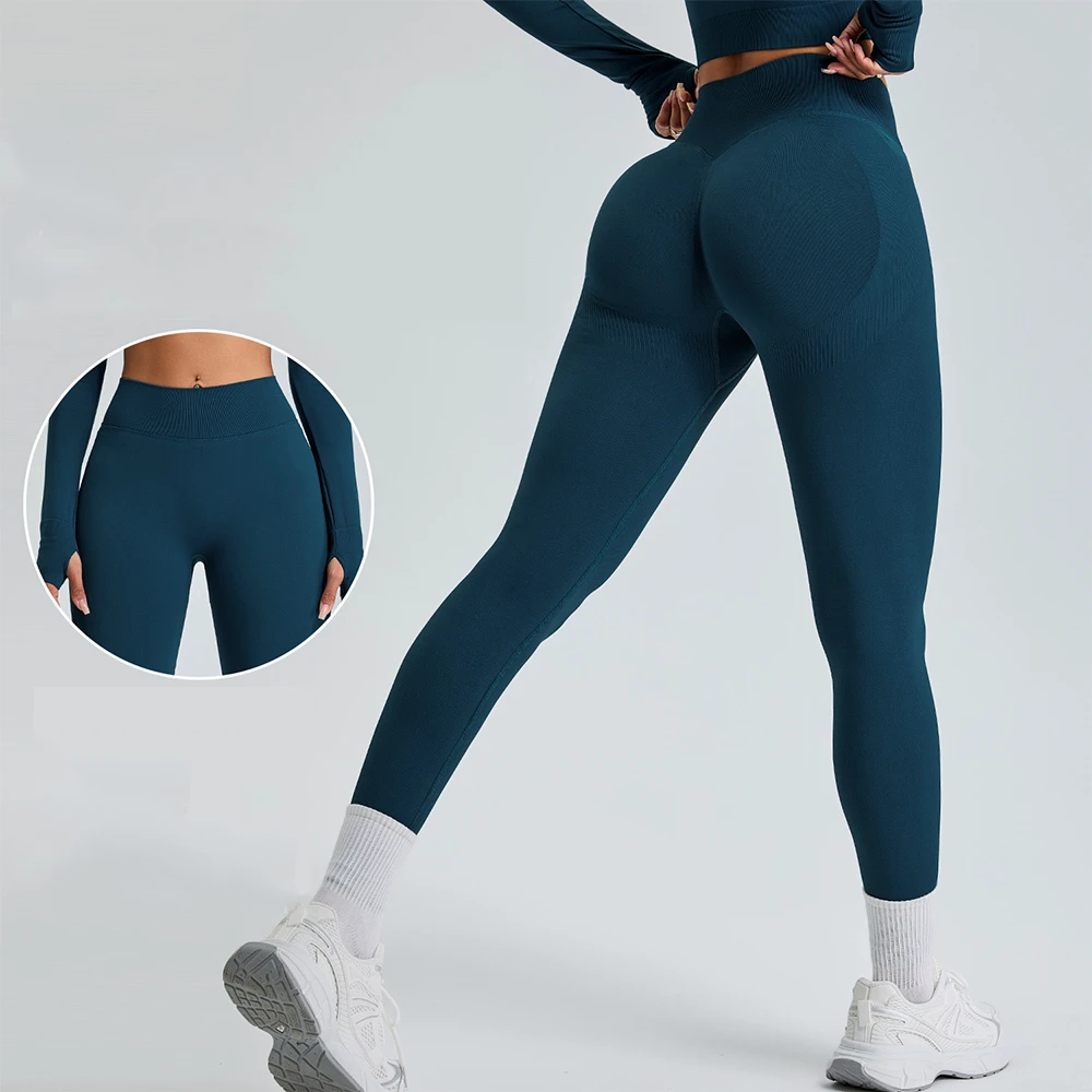 New Quick Dry Butt Liftin High Waist Seamless Sport Gym Pantalones Workout Running Leggings Women Yoga Fitness Long Pants
