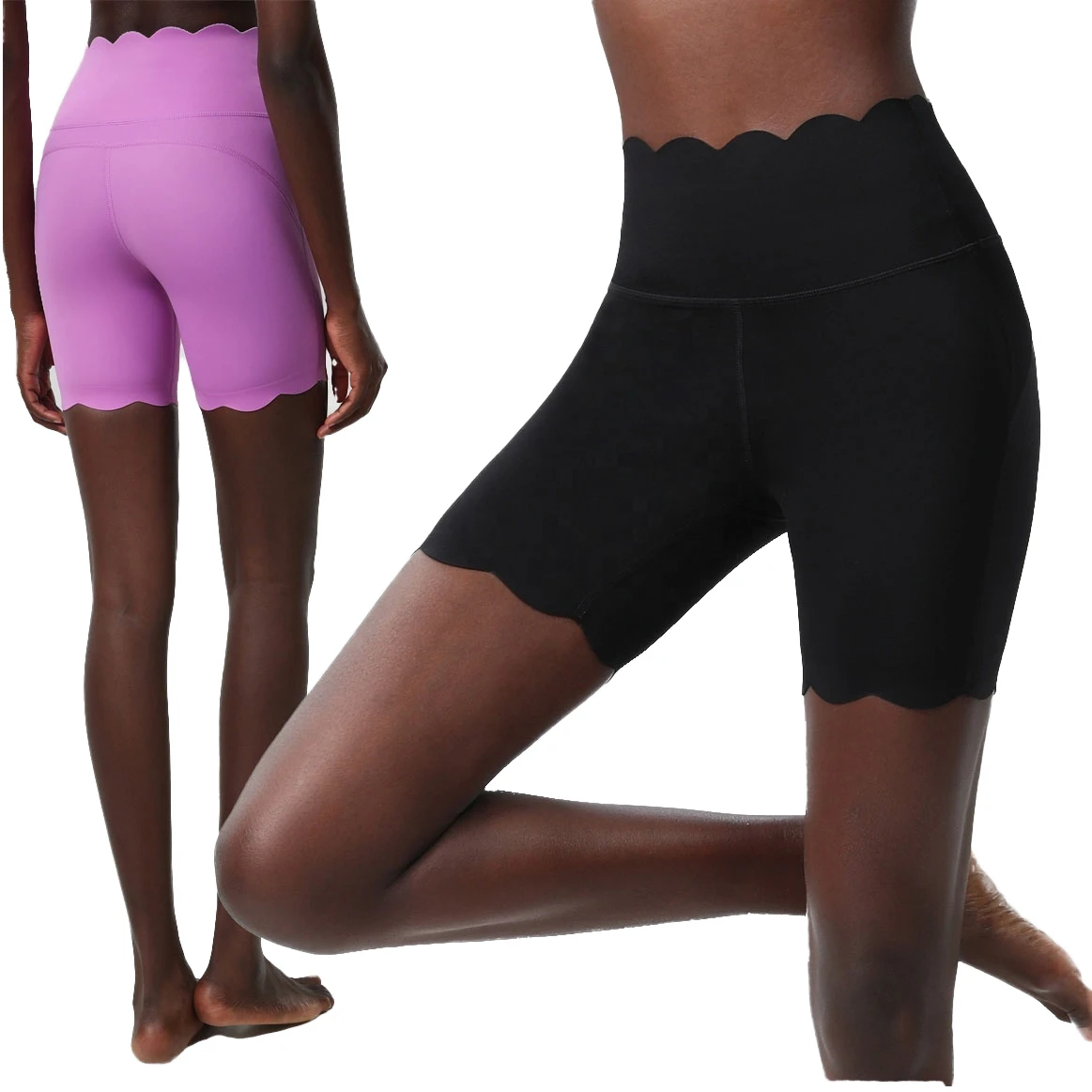 Custom Solid Feeling Women Yoga Set One Shoulder Sports Bra Tummy Control Running Shorts Front Logo Quick Dry Fitness Gym Wear