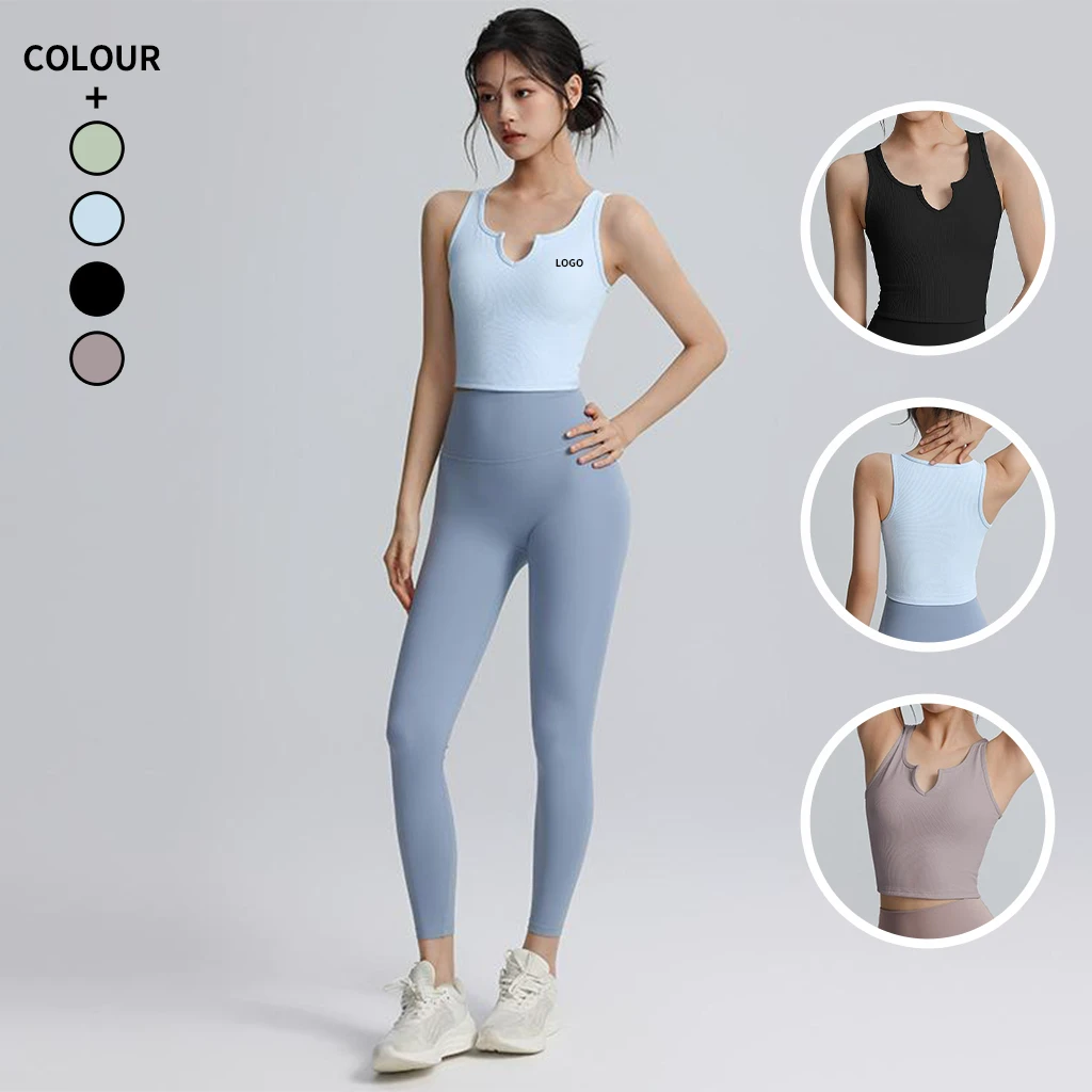Women's Halter V Neck - Yoga Backless Sports Top Hollow Athletic Top Fitness Running Casual Yoga Tank Top