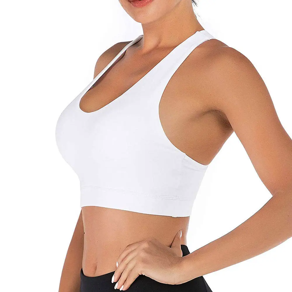 Women's High Support Seamless Sports Bra Custom Logo Breathable Outdoor Running Fitness Top Solid Color