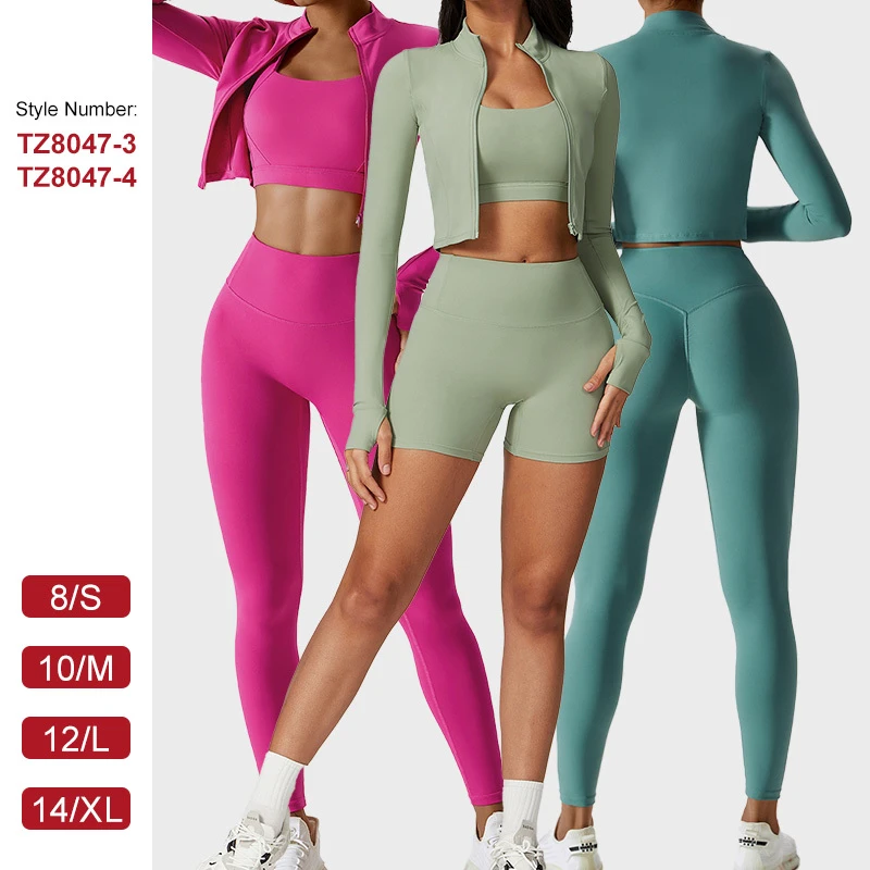Women's Feeling Quick Dry Yoga 3pcs Set Gym Training Running Fitness Cross Back Sports Set