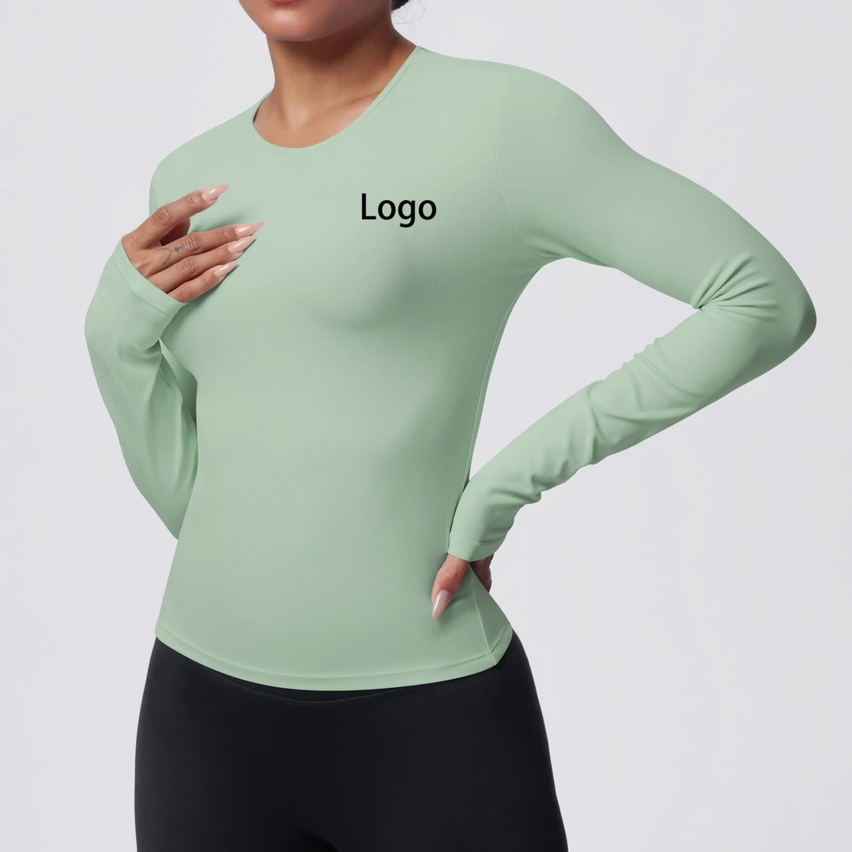 Hot Selling Women's Long-Sleeved Sports T-Shirt High Elasticity Shaping Yoga Top Compression Quick Dry Women Casual Tops