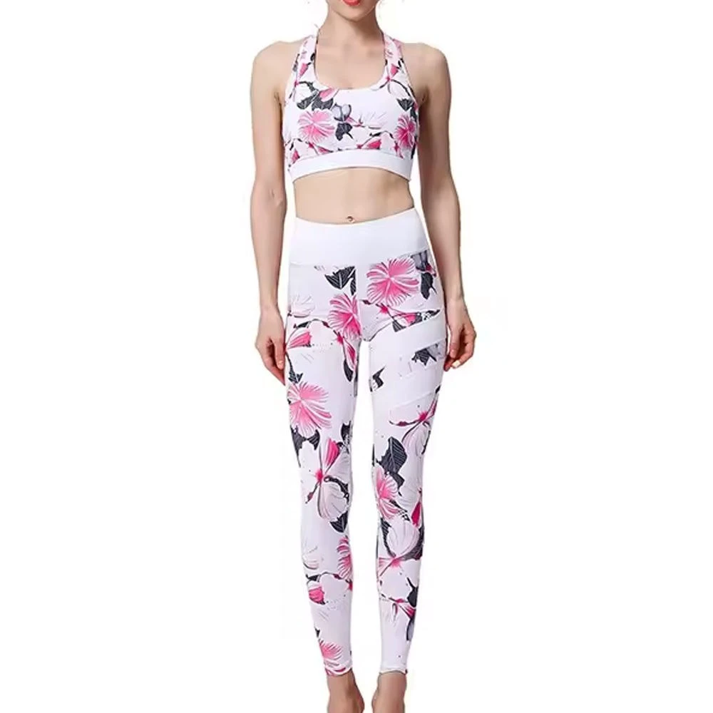 Breathable Solid Comfort Yoga Set Double-Strap Sports Bra Quick-Dry 2-Piece Workout Clothing Outdoor Running Training Set