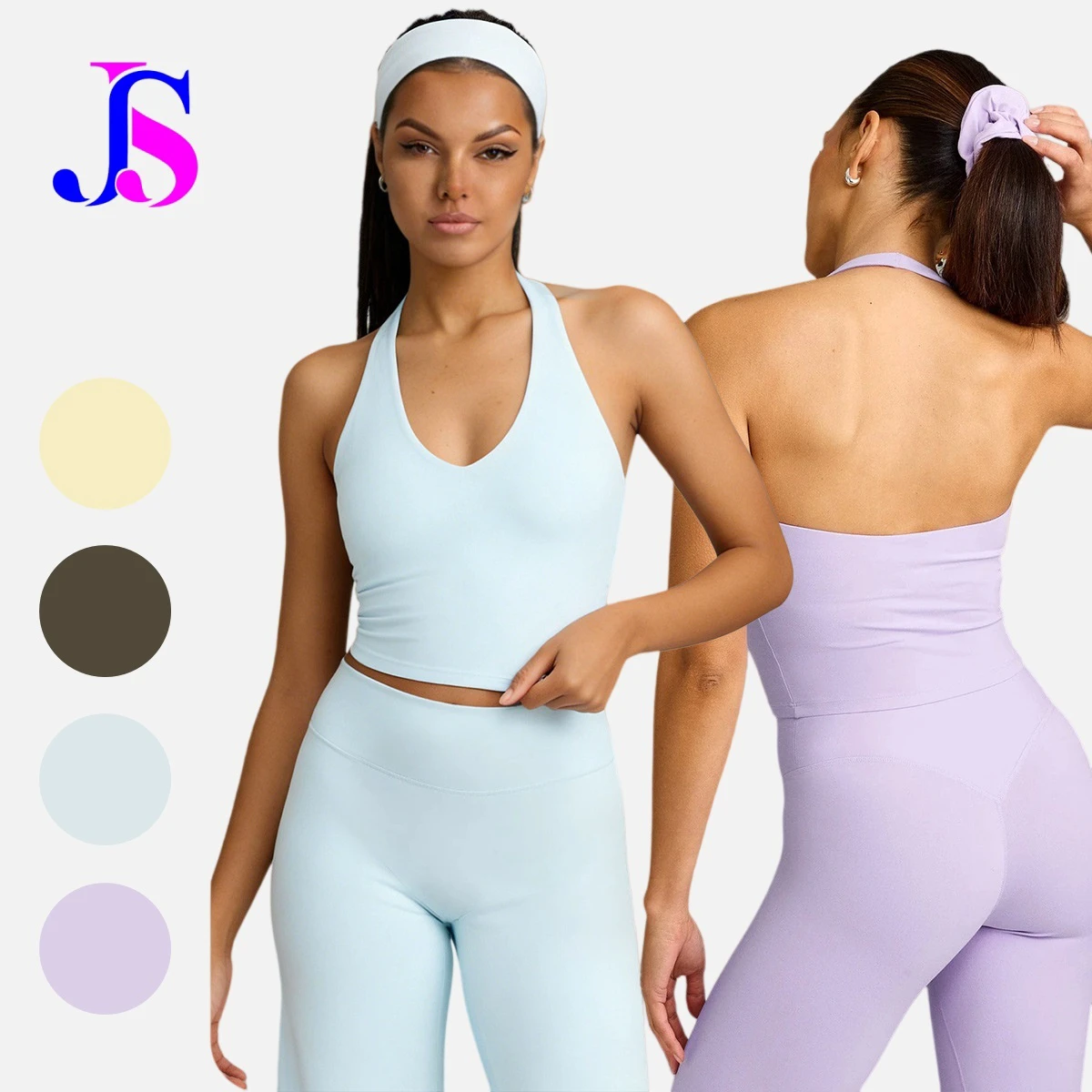 L-BX6102 Women's Running Fitness Yoga Vest Backless Sportwear Halter Neck Quick-drying and Breathable Sports Top Pilates Wear
