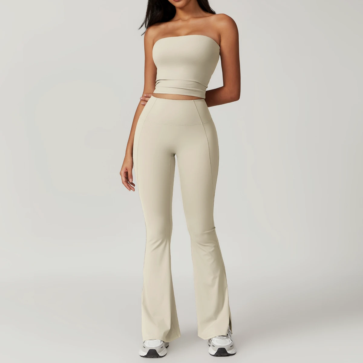 Wholesale Four-Piece Women's Sports Suit Custom Logo TZ8796-4 Breathable Yoga Fitness Running Tracksuits Naked Feeling Workout