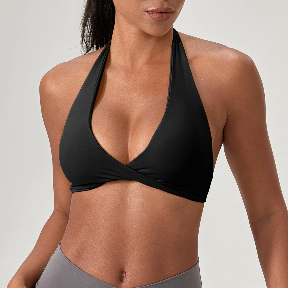 Fengya 2026 Manufacture Wholesale Women's Sexy Wireless Sports Bra U-Neck Back-Enhancing Design Plus Size High Support for Yoga