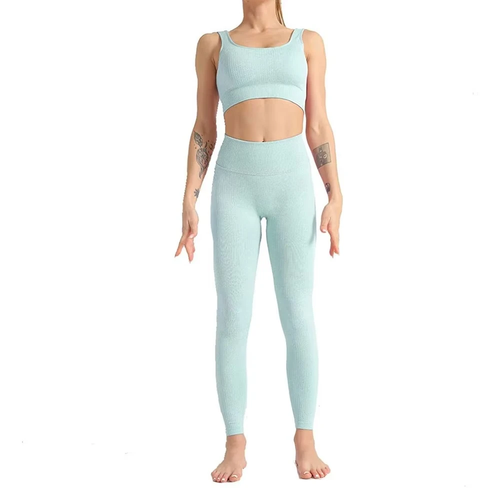 New Arrival Women Sleeveless Yoga Set Stretch Fit Top and Leggings Ideal for Fitness Workout Yoga and Daily Activewear