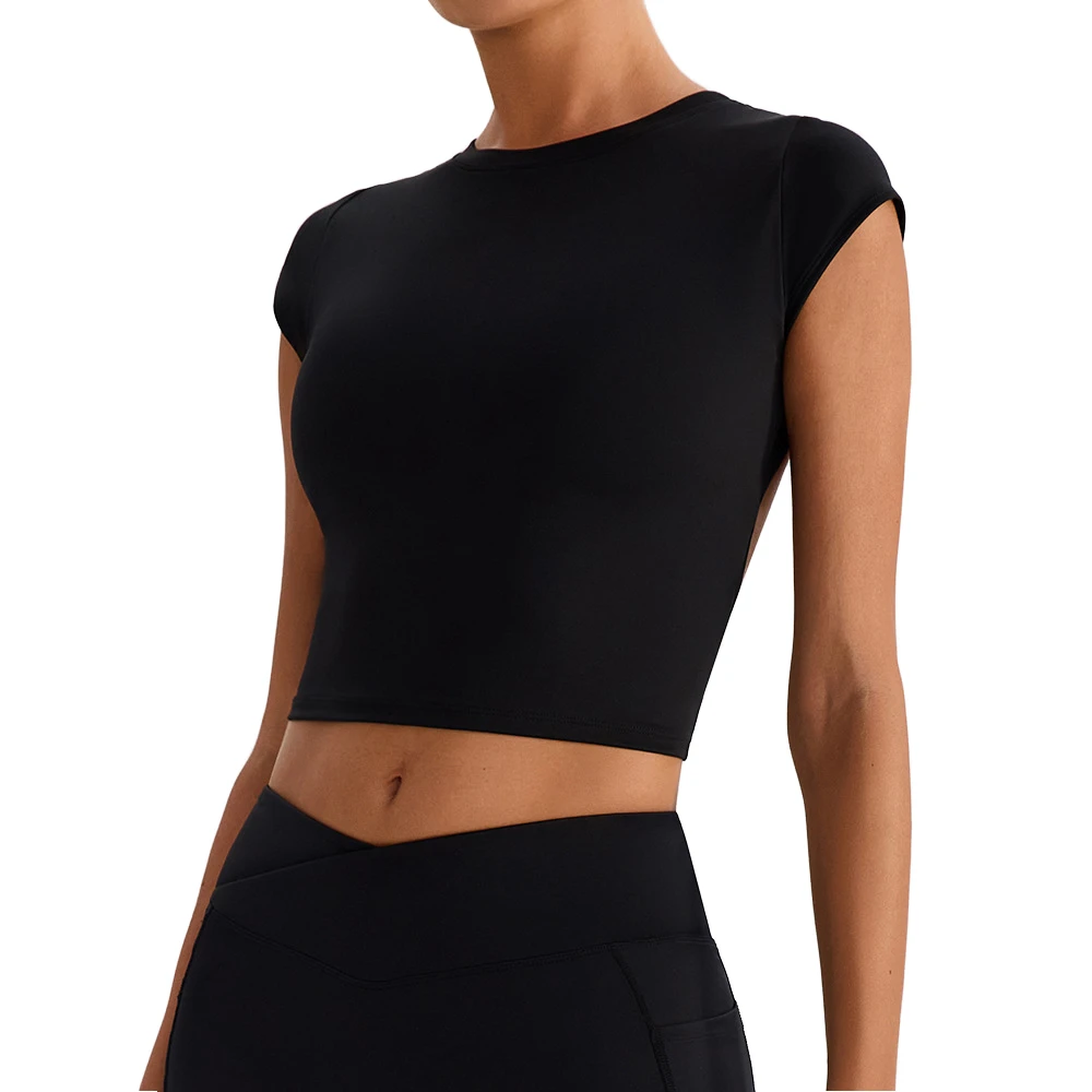 Women's Plus Size Four-Way Stretch Breathable Yoga T-shirt Tops Spandex/Nylon Fabric Skinny Fit Short Sleeves Sports Running