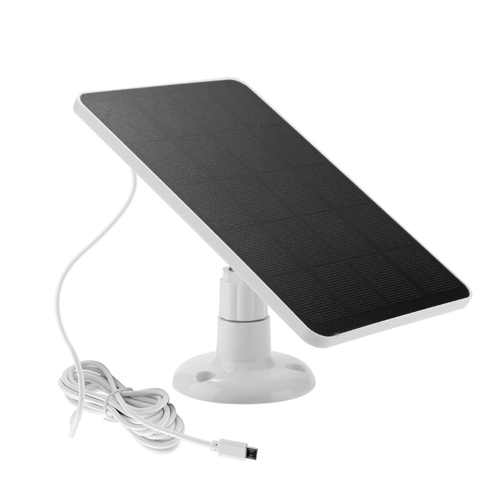 Super Solar Panel 4W by Ring Flexible Barrel Plug Connector for Spotlight Stick-up Cam Battery for Outdoor Security Lighting