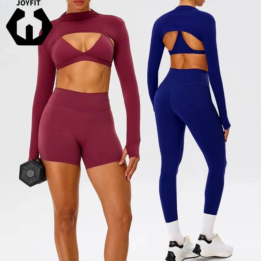 Custom Breathable Fitness Elastic Versatile Open Back High Quality Long Sleeve Thumbhole Yoga Women's Sports Top