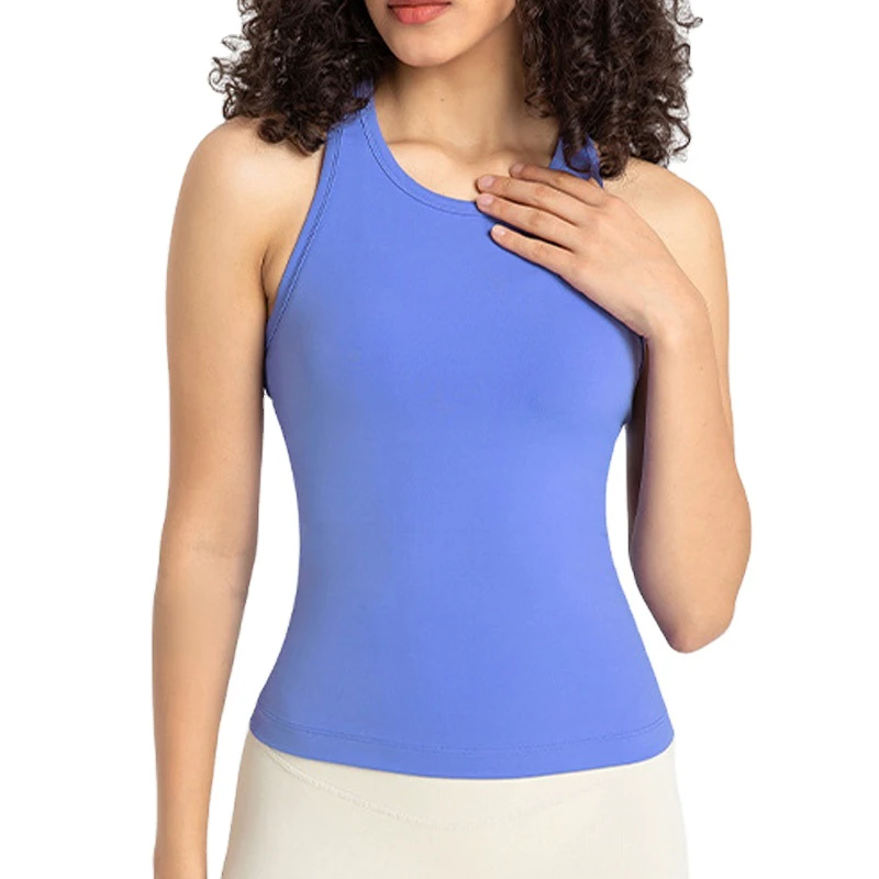 Women Girls Workout Tank Tops Athletic Yoga Top Gym Exercise Clothes Racerback Sleeveless Fitness T Shirts