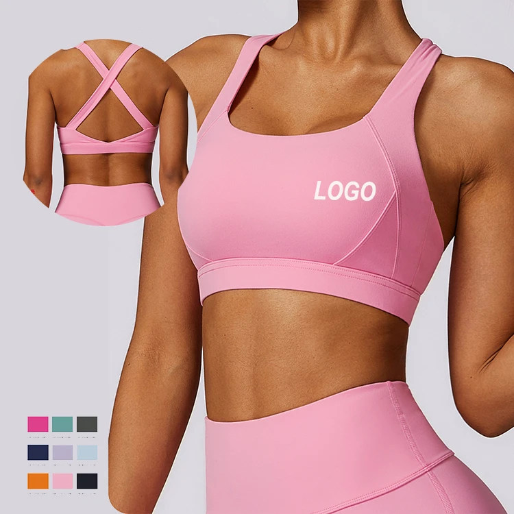 Tight Yoga Vest Sports Bra Shockproof High Strength Pilates Running Outdoor Sports Bras for Women Fitness