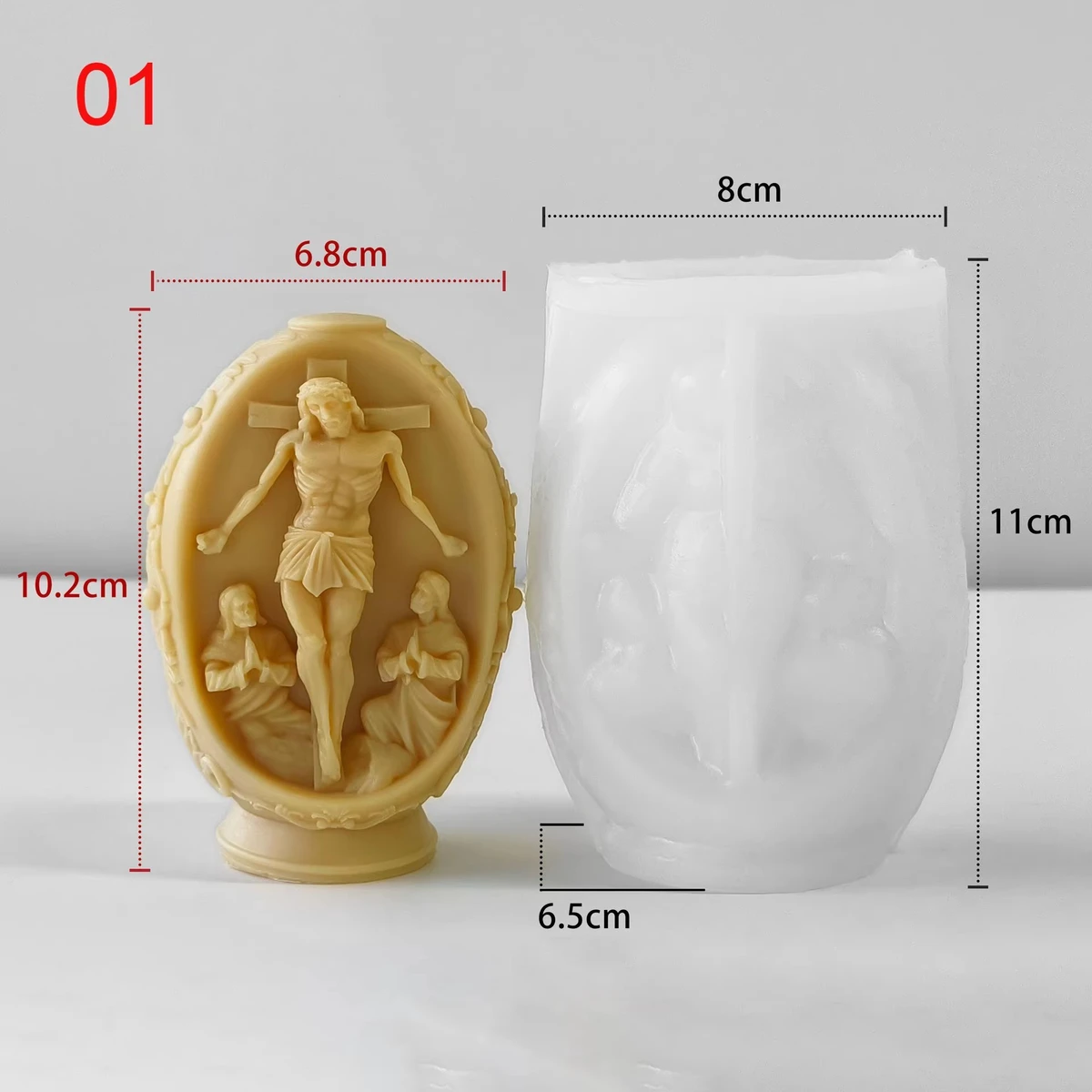 Wholesale 3D DIY Jesus Egg Candle Silicone Mold Madonna Easter Egg Resin Mold Easter Egg Plaster Mold Home Decoration