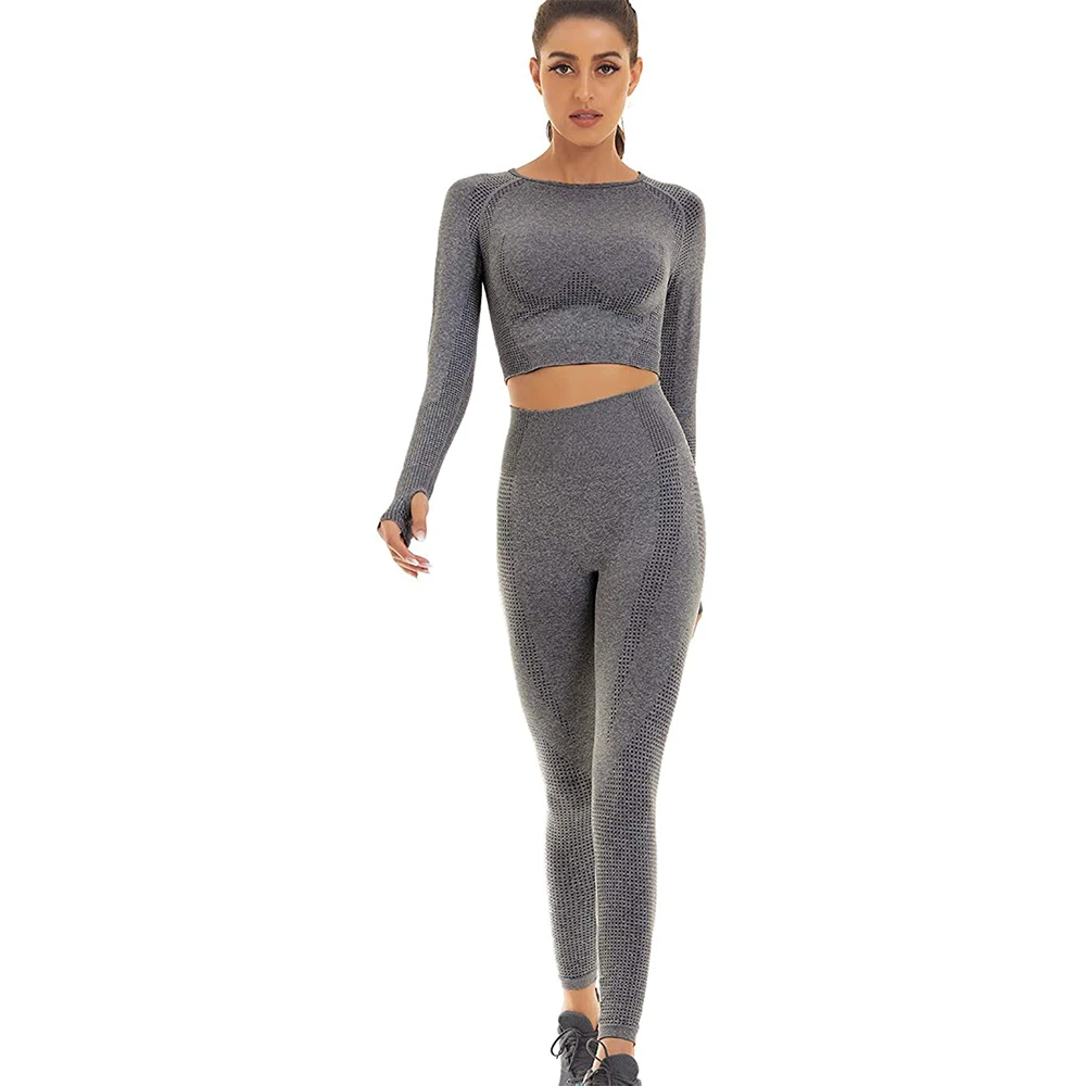 Women's High Elastic Seamless Solid Lace Mid Waist Strapless Yoga Set Breathable Spandex/Nylon Fabric Customizable Sublimation