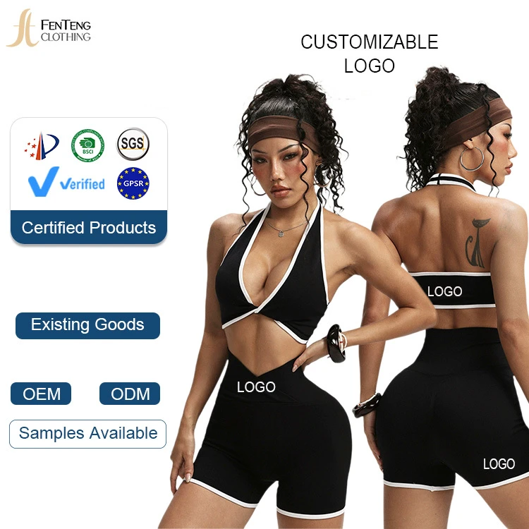 Under Lulu Custom Fitness Clothes Quick-Drying Yoga Suit with Elastic Waist Closure Sports Outdoor Riding Fitness Vest TopShorts