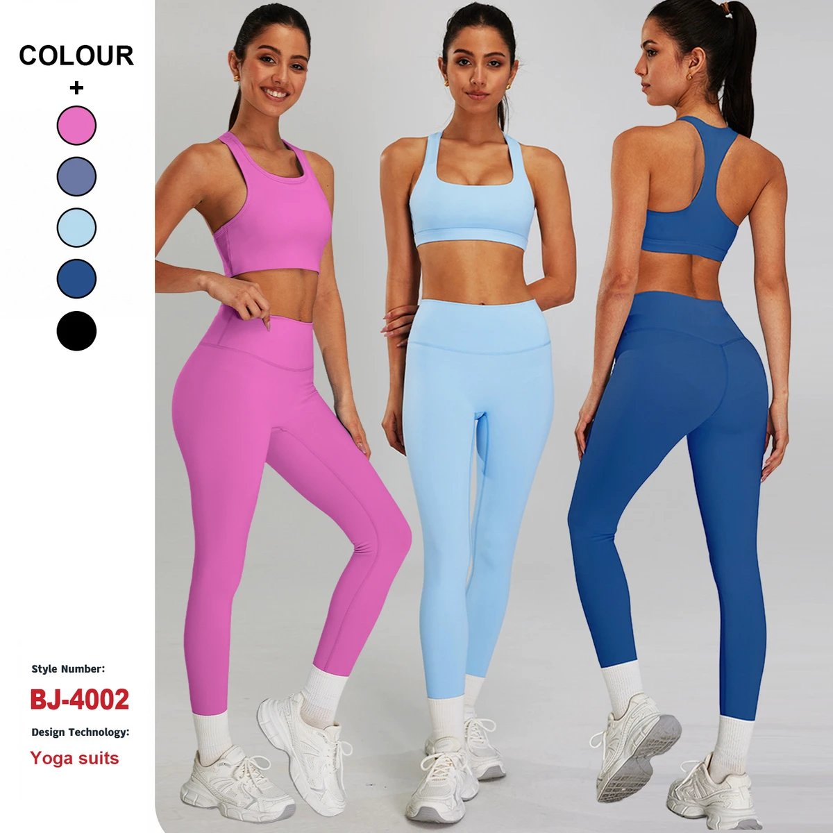 Custom High Quality Outdoor Workout Wear Camisole Bra Gym Running Fitness Clothes Hip Lift Sports Shorts Yoga Pants 6 Piece Set