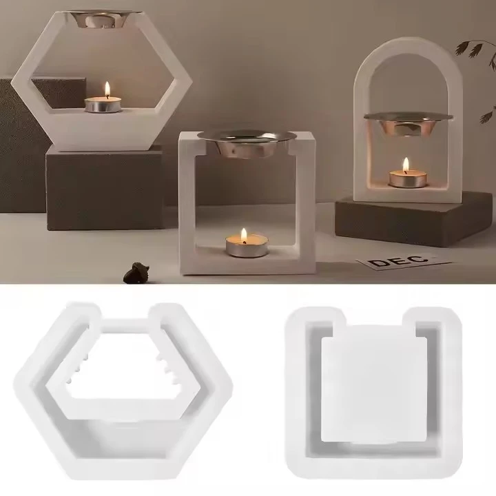 Aromatherapy Furnace Wax Melting Furnace Candle Holder Jar Silicone Mold Essential Oil Burner Silicone Resin Mold