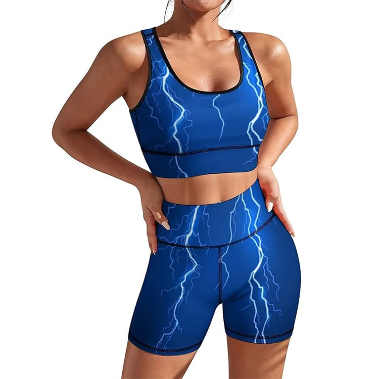Fashion Factory Premium Sports Wear Set High Quality Polyester Women Sports Bra Tops for Gym Yoga Fitness Two Pieces Lightweight