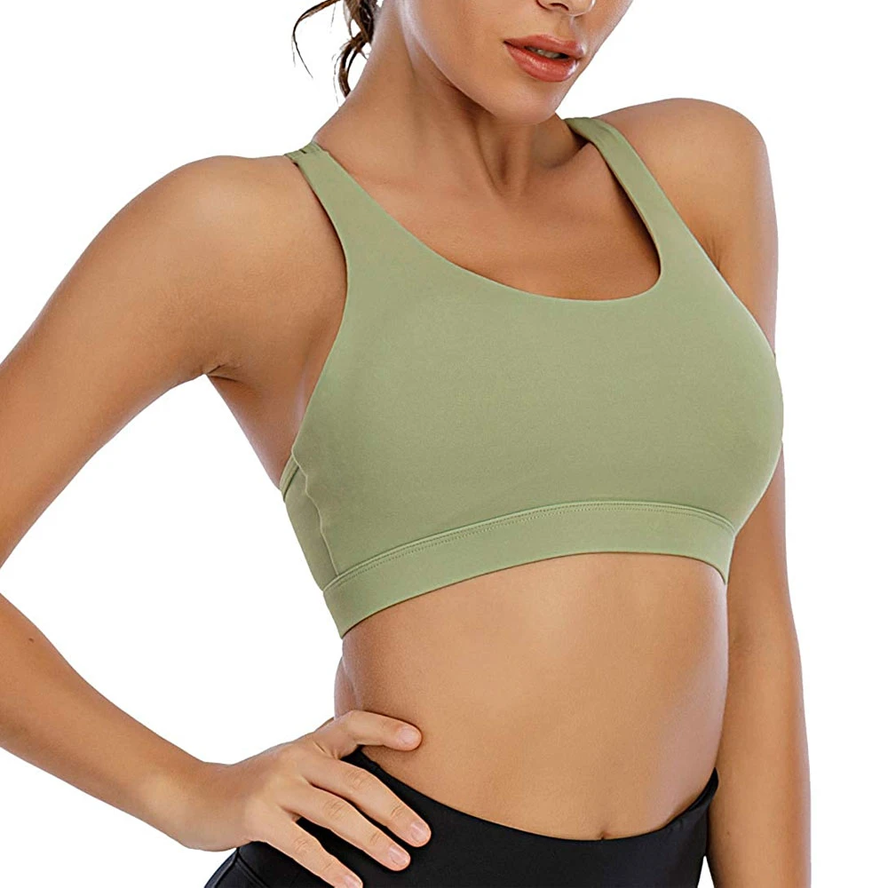 Sexy Sport Bra Wholesale Custom Design And Color Plain Gym Tops Fitness Women Sports Bra High Impact Yoga Bra For Women