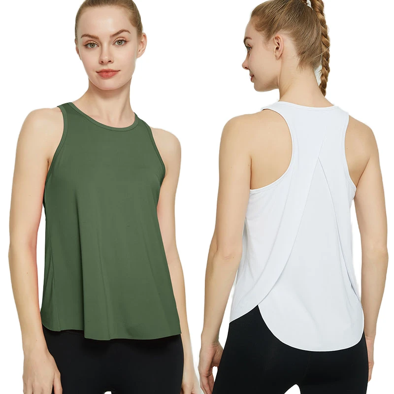 Women's Loose Fit Tank Tops Workout Sports Running Yoga Fitness Tops Seamless Print Ropa Deportiva Tendencia for Women