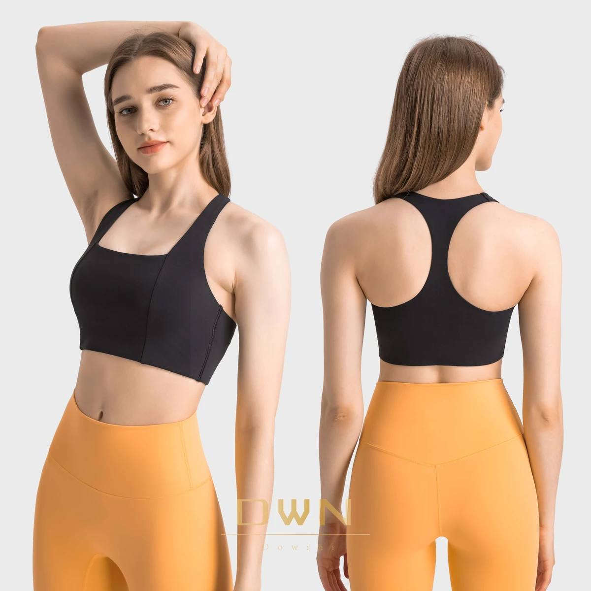 High Quality OEM logo Women's I Shape Back Fixed-cup Sports Bra High Stretchy Buttery Soft Sports Bra Ready to Ship