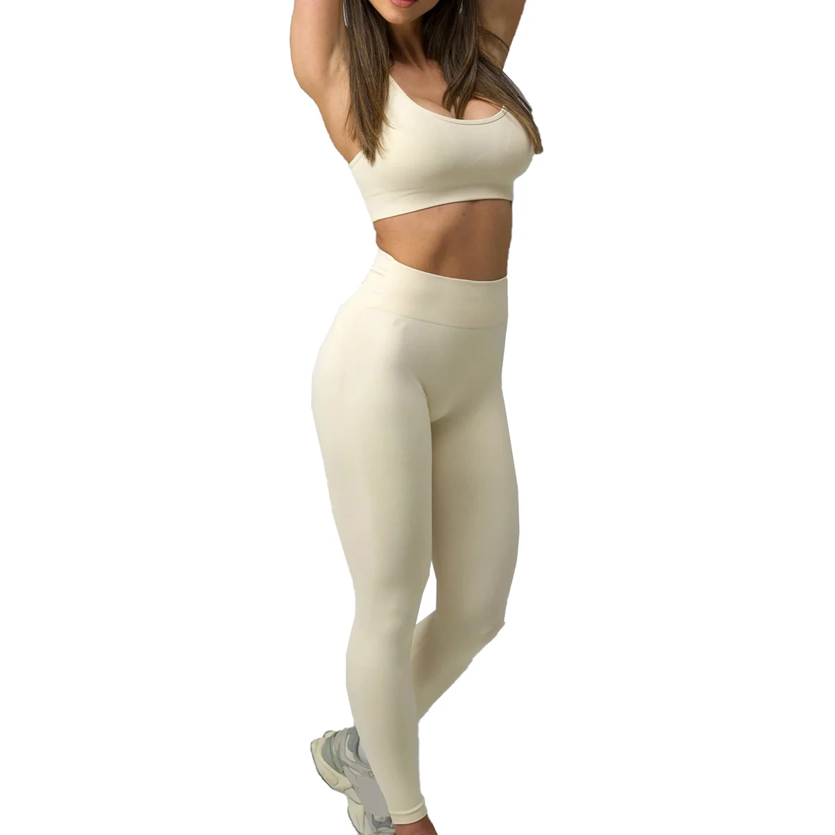 2-Piece Set Autumn Outfits Yoga Pants Women Top Activewear Yoga Set Wholesale Low Price