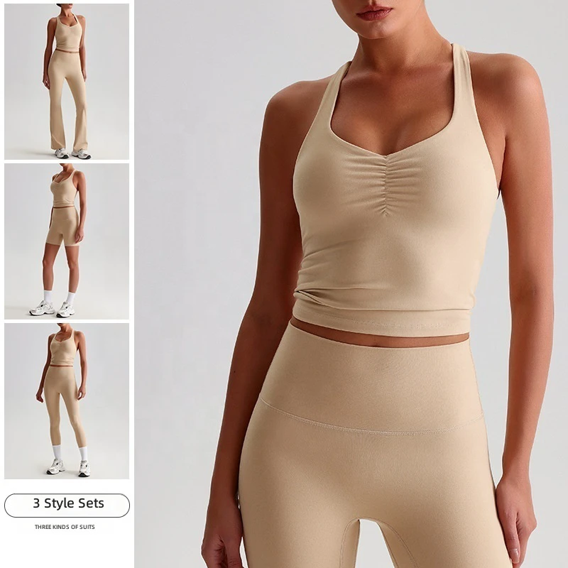 ABX8001-2 Quick Dry Lightweight Crossback Sports Wear High Elastic Yoga Clothes Essentials Tank Top Women with Bra