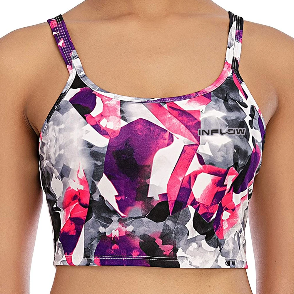 Inflow Sports New Arrival Hot Sale Plus Size Seamless Washed Reversible Yoga Sports Bra Custom Logo Four-Way Stretch High