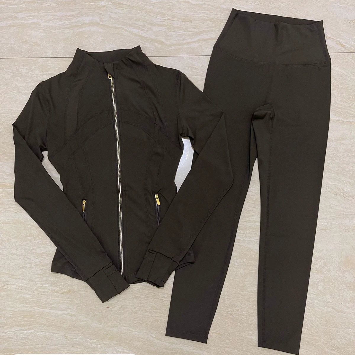 40 Colors Yoga Jacket Sets High Quality Long Sleeve Jacket Slim Fit Sport Yoga Crop and Yoga Leggings Set