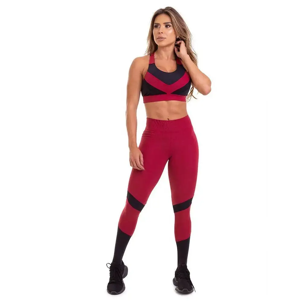 Sports Wear Seamless Reversible Plus Size Fitness High Elastic Women Yoga Set Breathable Gym Bra Yoga Leggings Solid 2-Piece